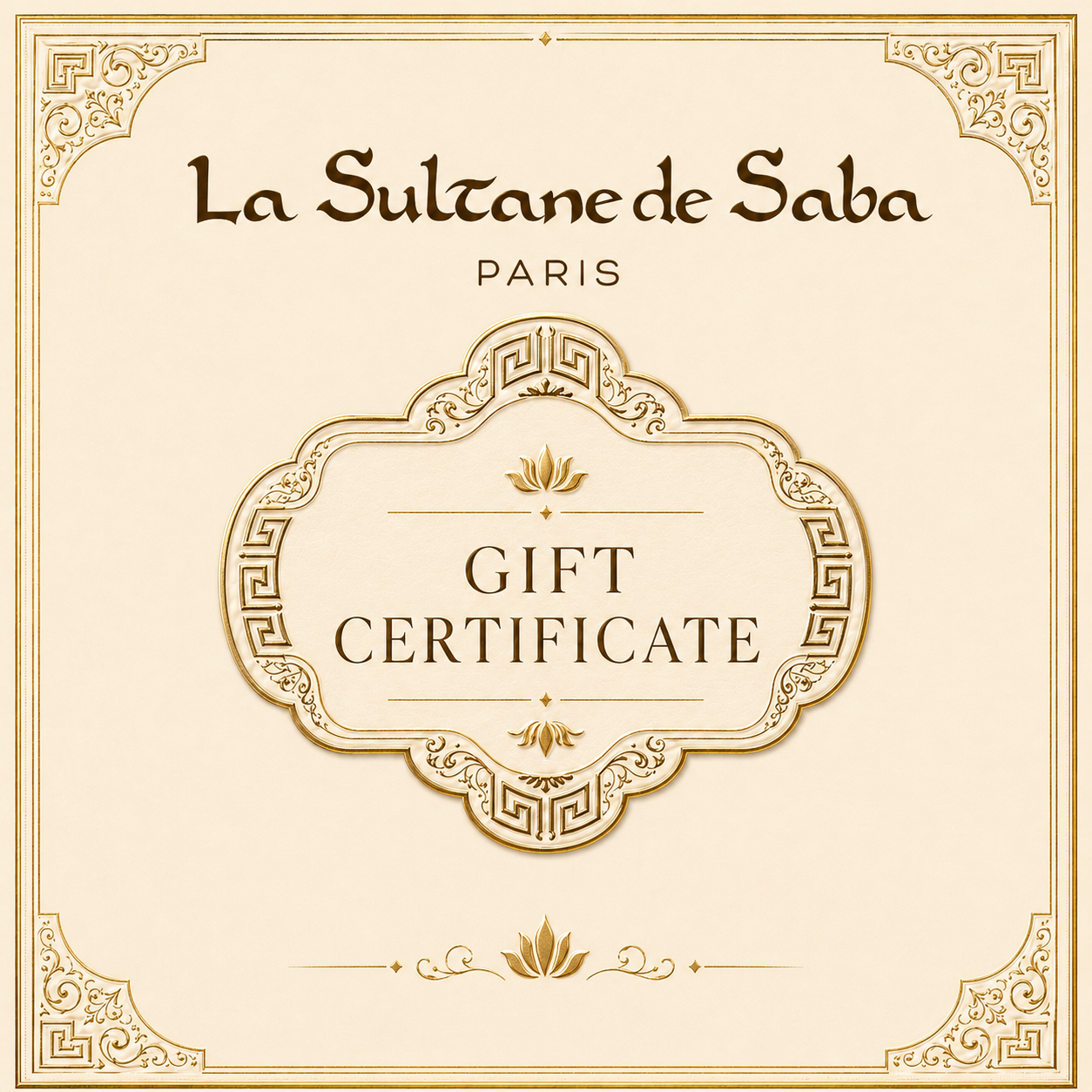 A Digital Gift Card from La Sultane de Saba
