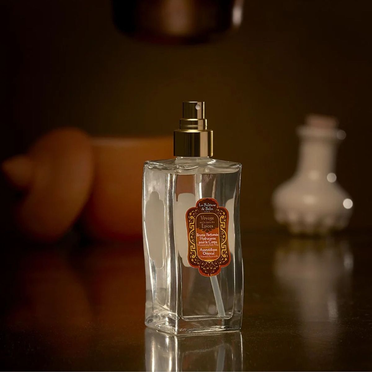 Brume corporelle hydratante – Ambre Vanille Patchouli – Voyage sur la Route des Épices