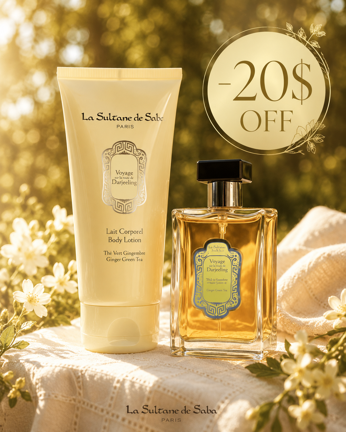 Journey To The Route of Darjeeling – Ginger Green Tea: Perfume + Body Lotion