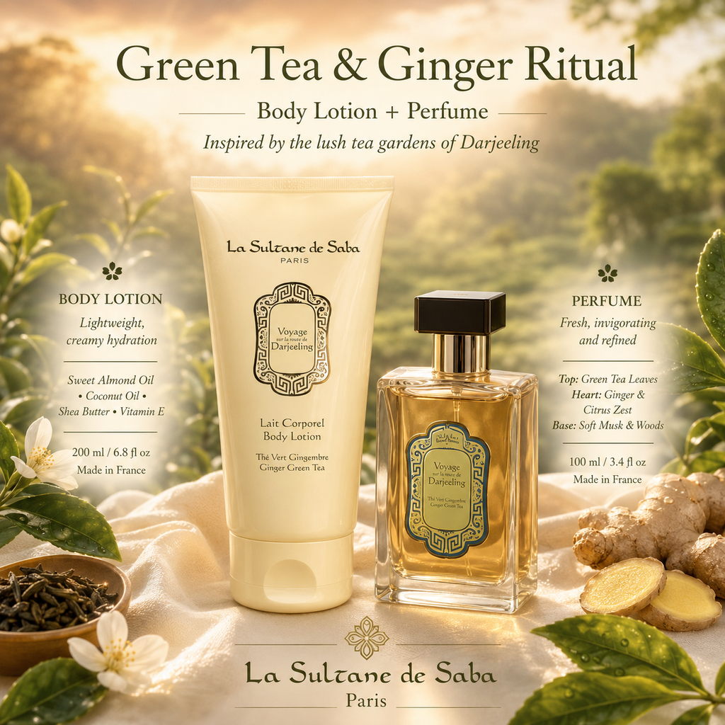 Journey To The Route of Darjeeling – Ginger Green Tea: Perfume + Body Lotion
