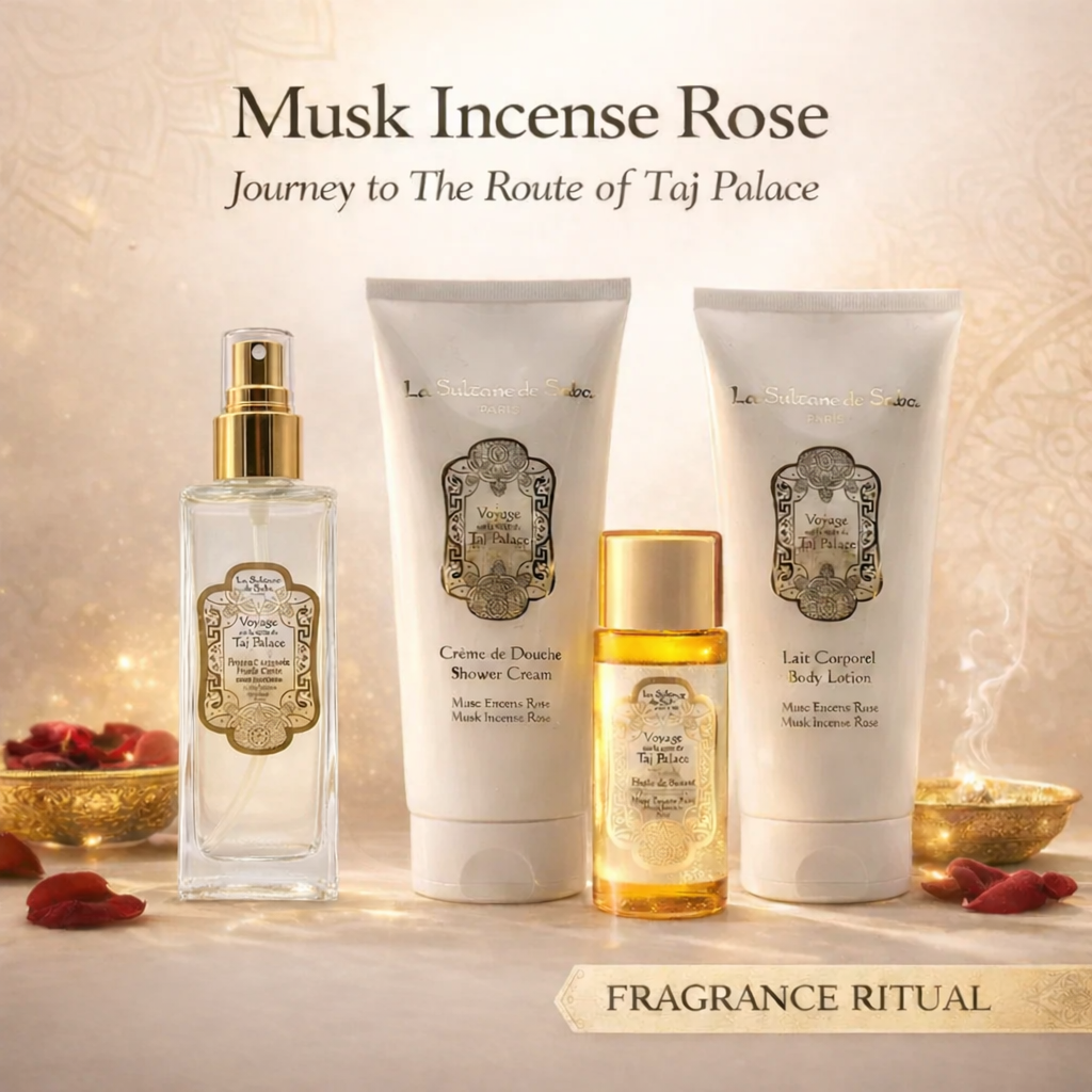 Journey to The Route of Taj Palace: Body Mist + Shower Cream + Body Lotion (Musk Incense Rose) + FREE Beauty Oil