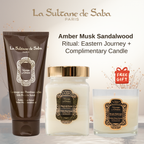 Amber Musk Sandalwood Eastern Journey Ritual Set + Free Candle
