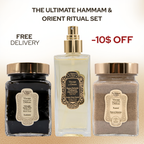 An Ultimate Hammam & Orient Ritual Set: Black Soap with Eucalyptus + Washing Paste with Rassoul + Body Mist