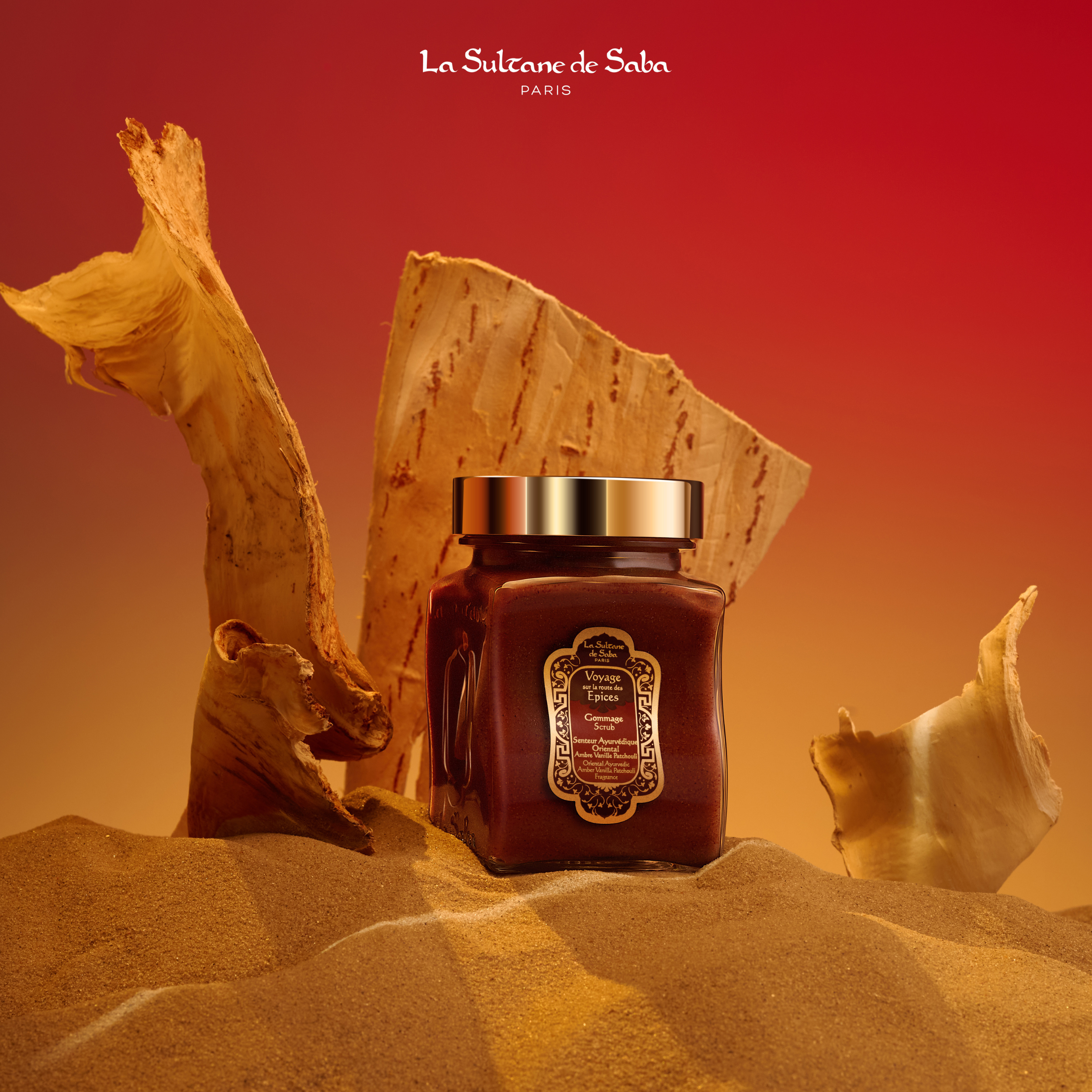 Body Scrub – Ayurvedic Treatment Amber Vanilla Patchouli – Journey to the Spices Route