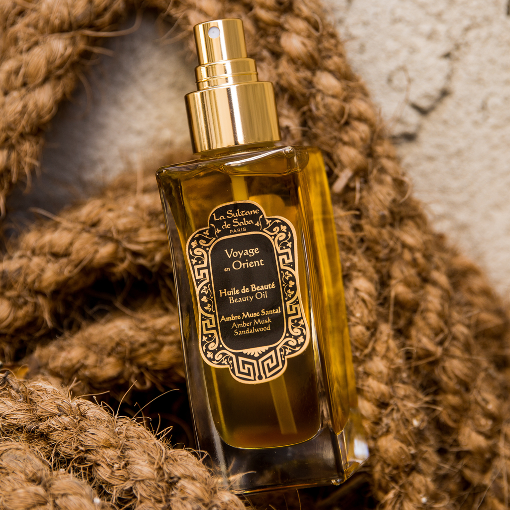 Huile de Beauté – Ambre, Musc & Bois de Santal – Voyage en Orient
