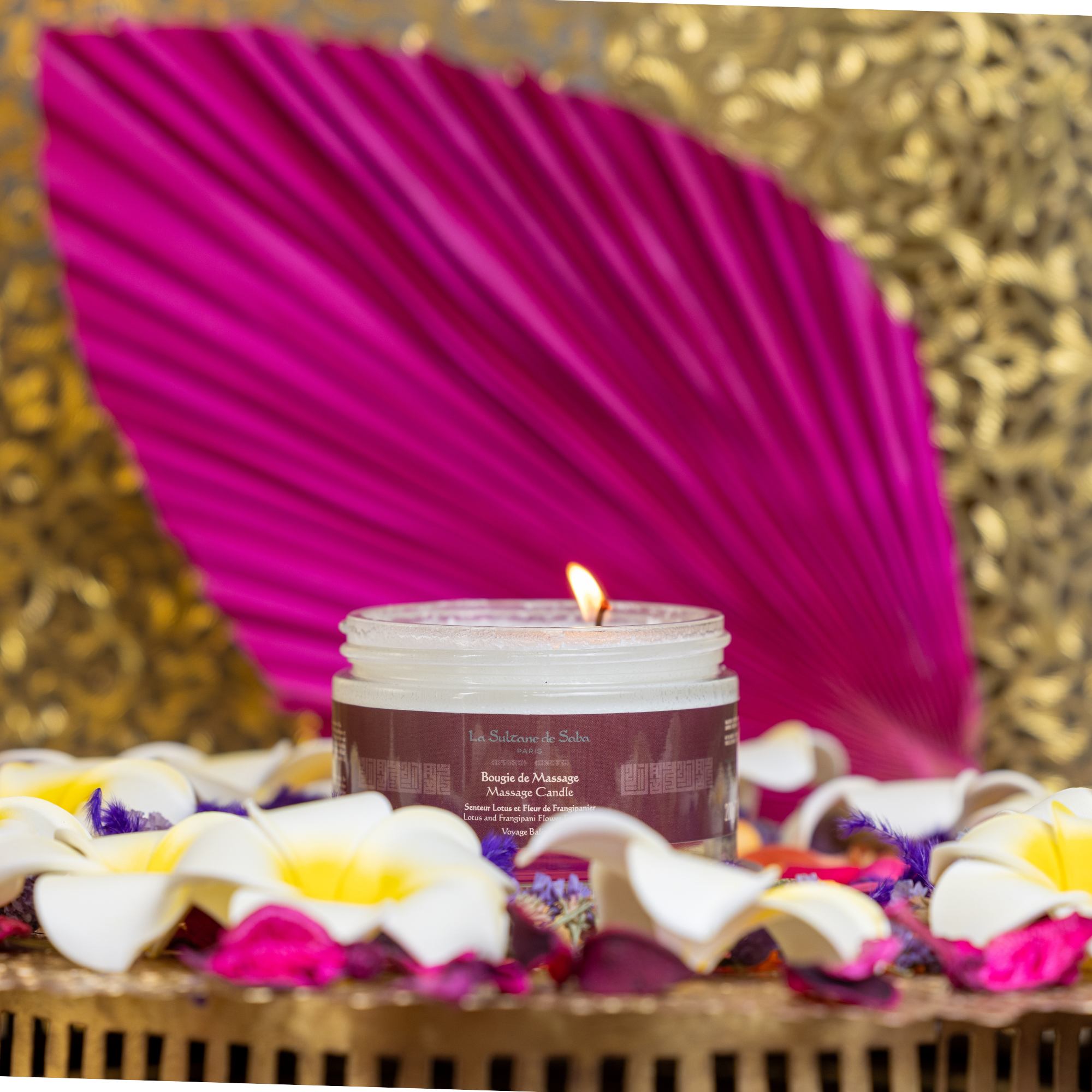 Massage Candle – Lotus & Frangipani Flower – Journey to Bali